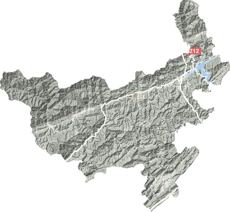 青川县地形地图