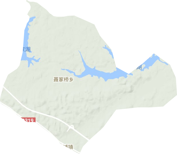 聂家桥乡地形地图