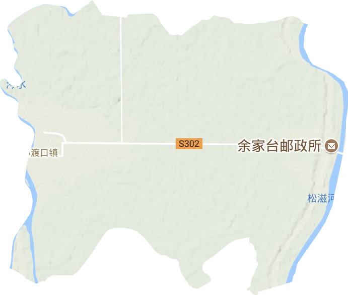 小渡口镇地形地图