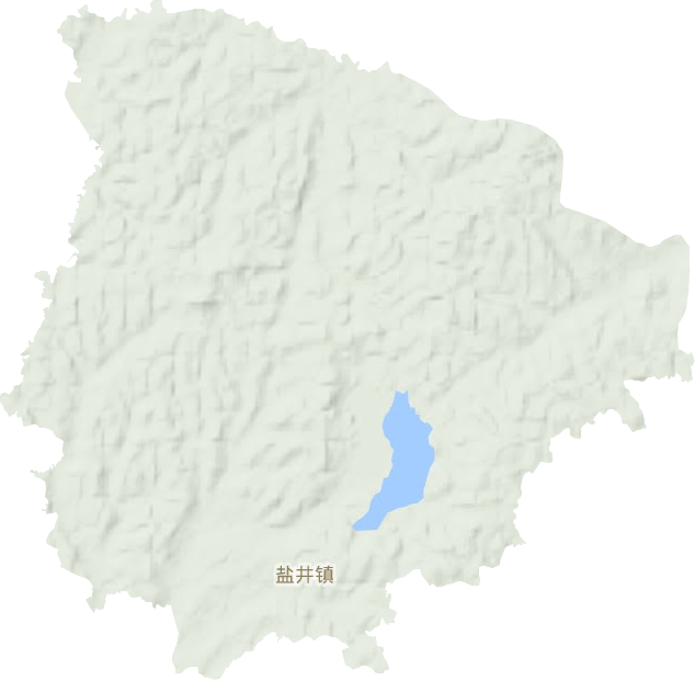 盐井镇地形地图