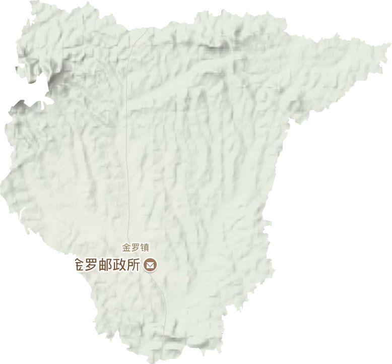 金罗镇地形地图