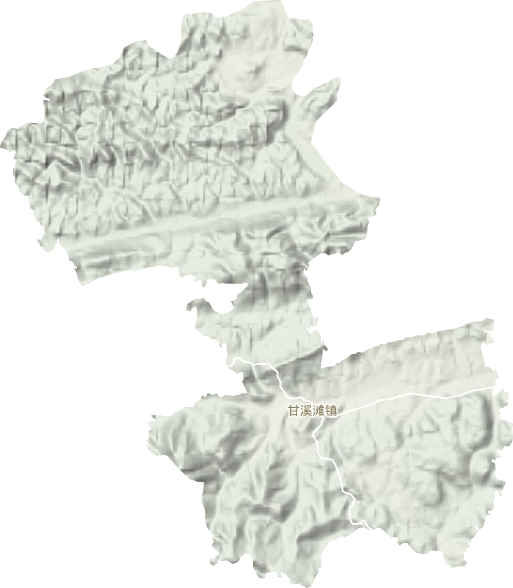 甘溪滩镇地形地图