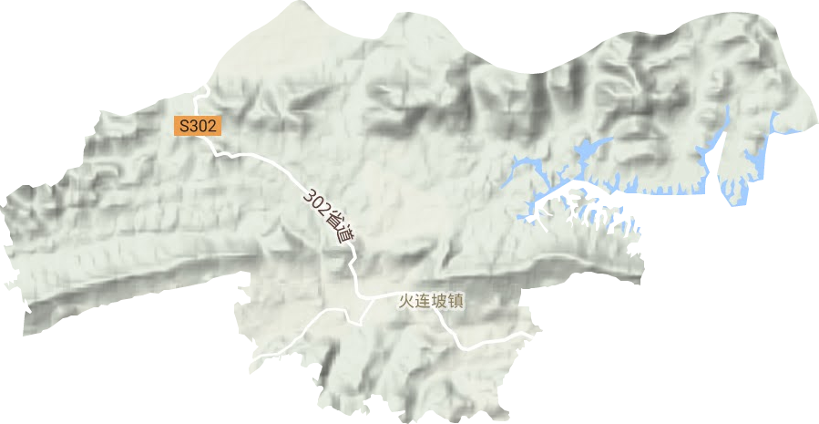火连坡镇地形地图