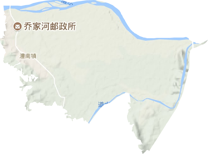 澧南镇地形地图