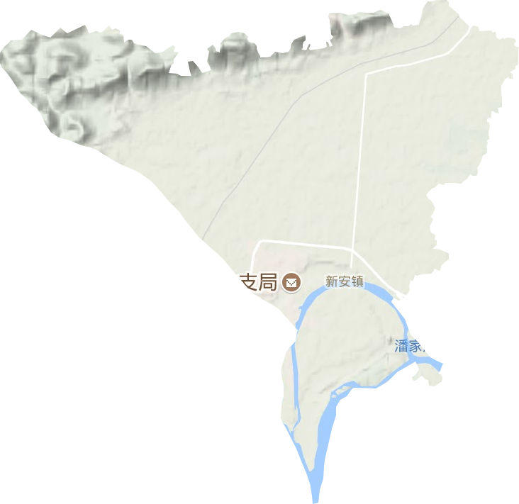 新安镇地形地图