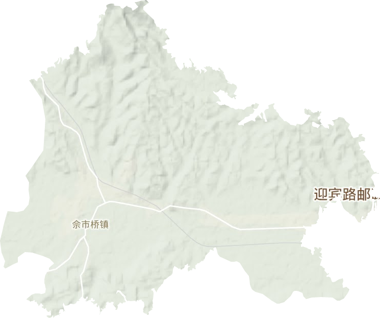 佘市桥镇地形地图