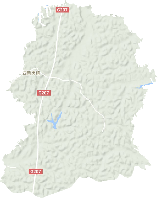 四新岗镇地形地图
