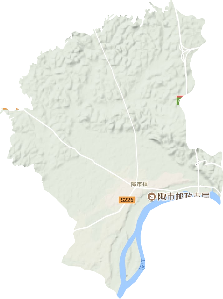 陬市镇地形地图