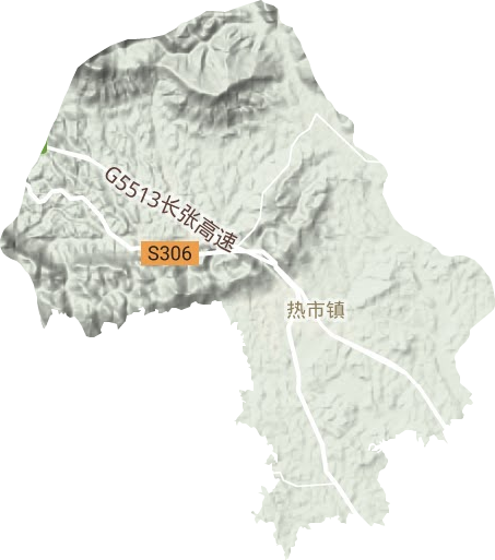 热市镇地形地图