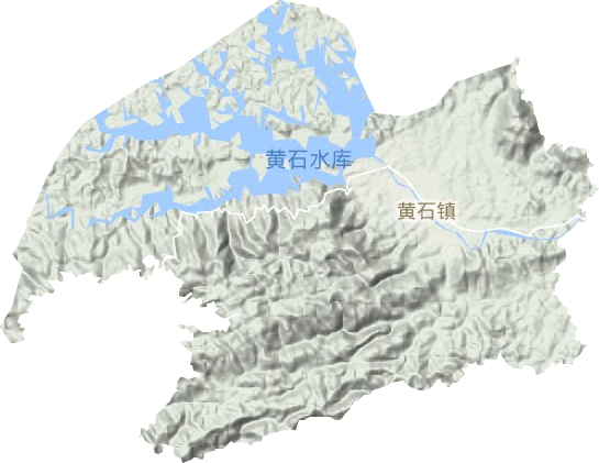 黄石镇地形地图