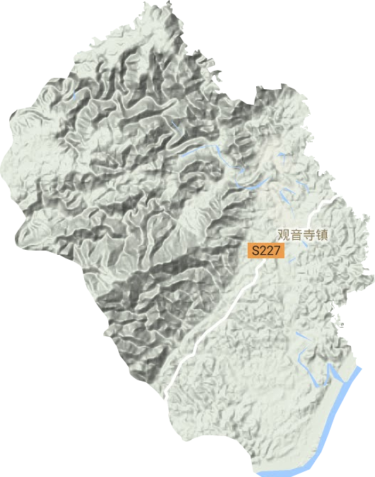 观音寺镇地形地图