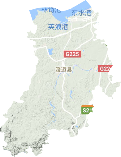 澄迈县地形地图