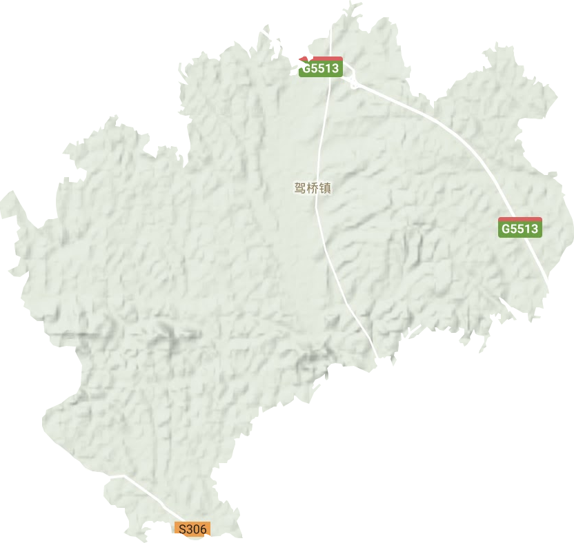 架桥镇地形地图