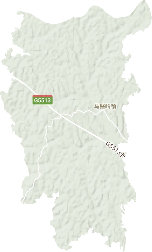 马鬃岭镇地形地图