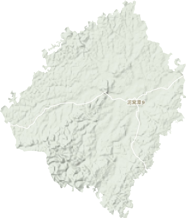 泥窝潭乡地形地图