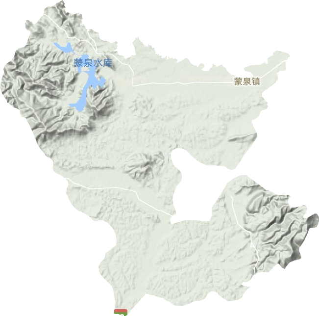 蒙泉镇地形地图