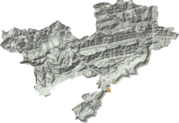 壶瓶山镇地形地图
