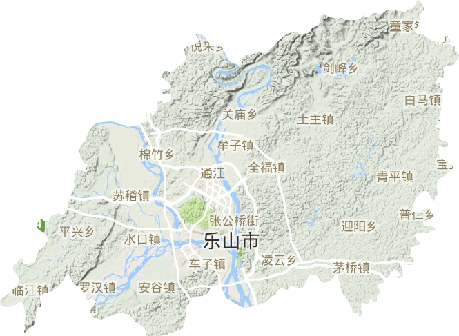 市中区地形地图
