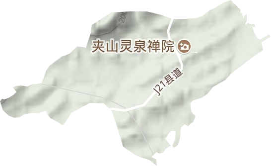 夹山管理处地形地图