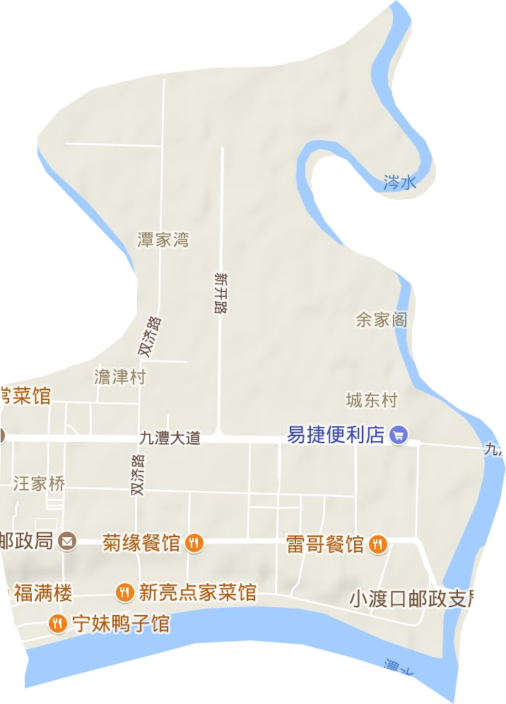 汪家桥街道地形地图