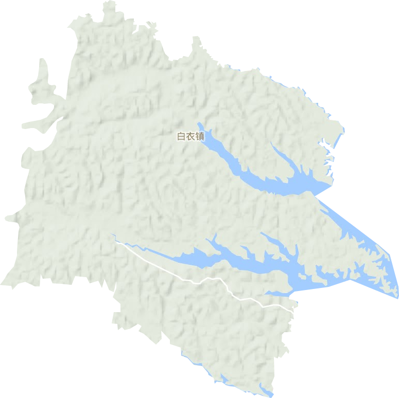 白衣镇地形地图