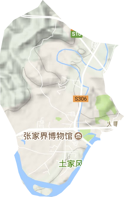 大庸桥街道地形地图