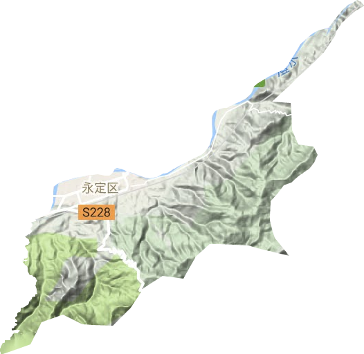西溪坪街道地形地图