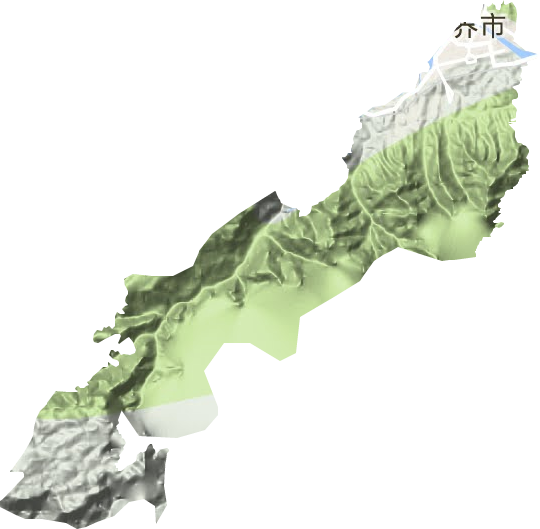 官黎坪街道地形地图