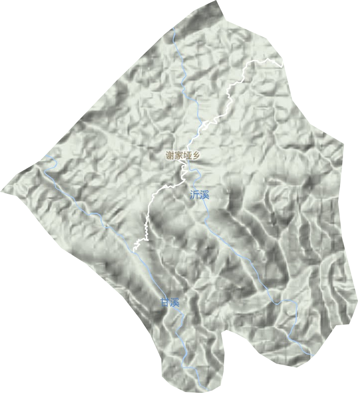 谢家垭乡地形地图