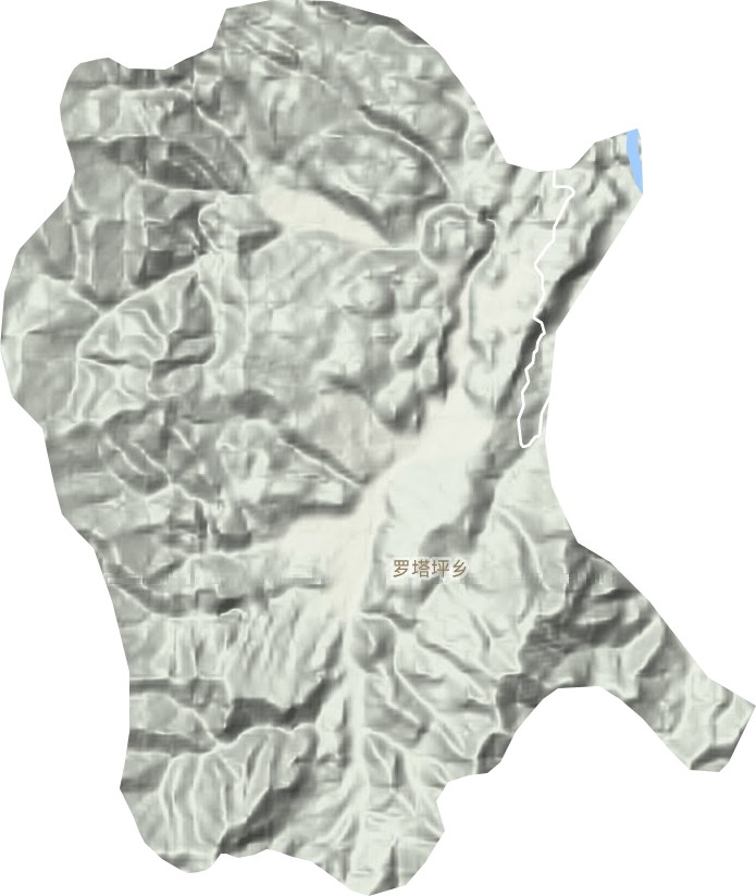 罗塔坪乡地形地图