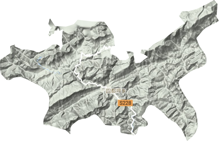 四都坪乡地形地图