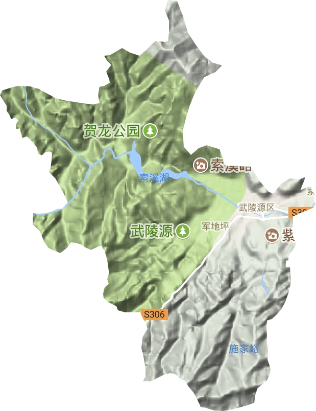 军地坪街道地形地图