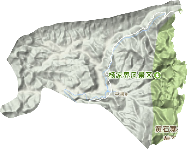 中湖乡地形地图