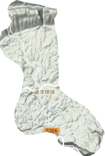 通津铺镇地形地图