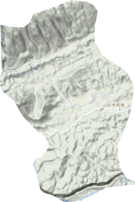 杉木桥镇地形地图
