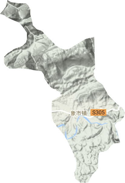 象市镇地形地图
