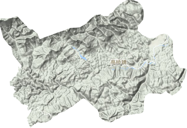 高桥镇地形地图