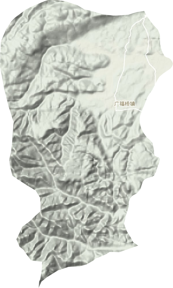 广福桥镇地形地图