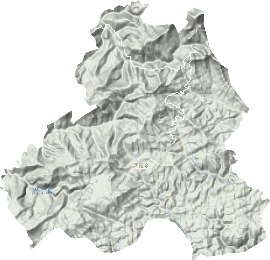 洞溪乡地形地图