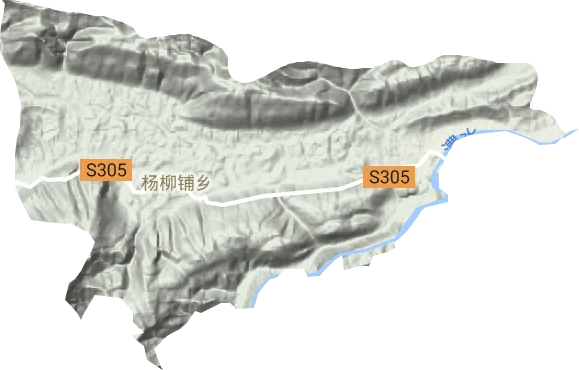 杨柳铺乡地形地图
