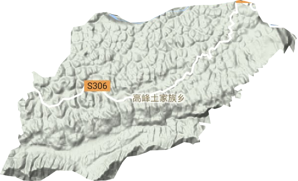 高峰土家族乡地形地图