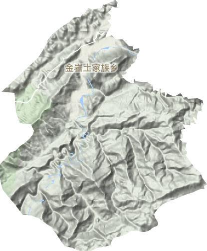 金岩土家族乡地形地图