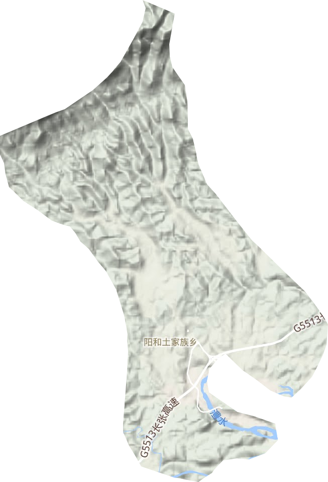 阳和土家族乡地形地图
