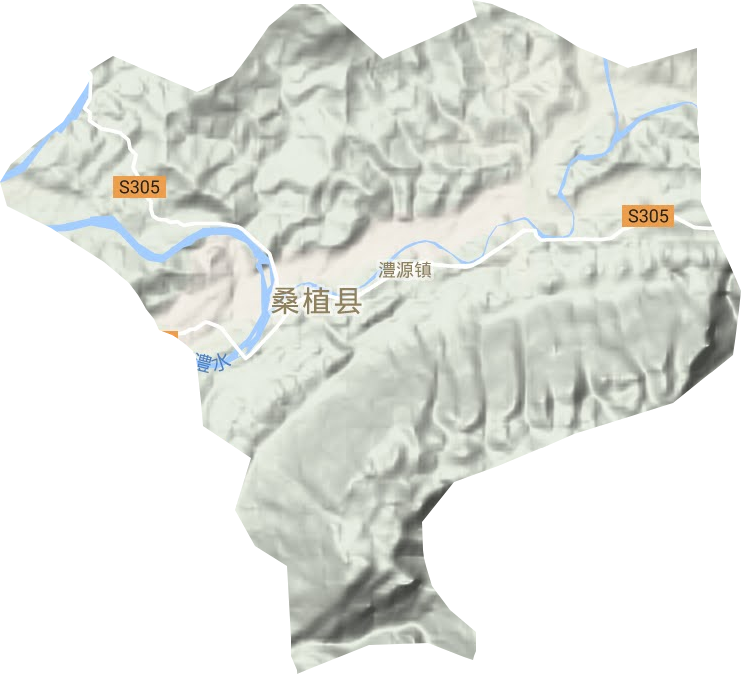 澧源镇地形地图