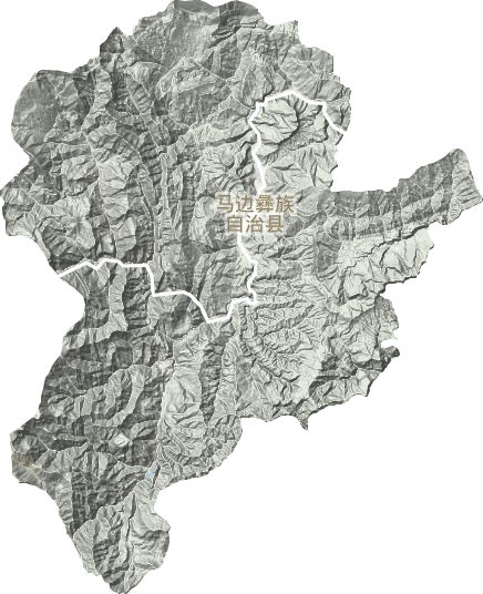 马边县地形地图