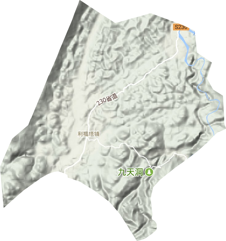 利福塔镇地形地图