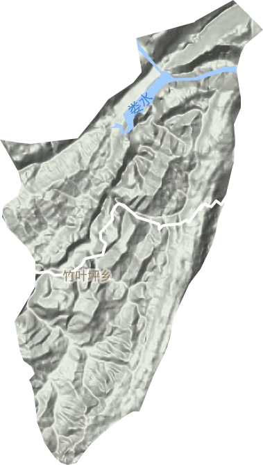 竹叶坪乡地形地图