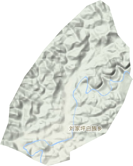 刘家坪白族乡地形地图