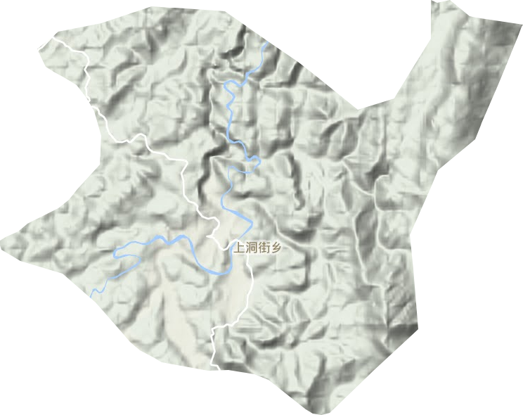 上洞街乡地形地图