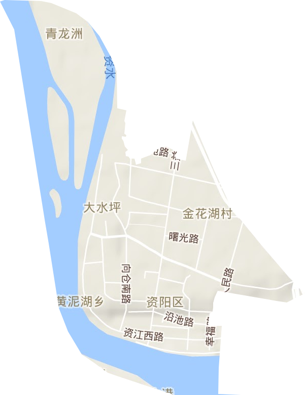 大码头街道地形地图